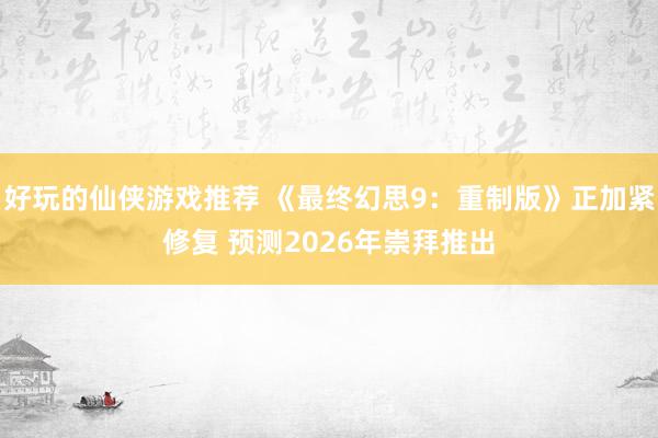 好玩的仙侠游戏推荐 《最终幻思9：重制版》正加紧修复 预测2026年崇拜推出